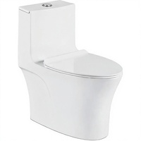 WC monobloc moderne blanc en céramique, à poser au sol, à double chasse, à jet siphonique, cuvette ronde pour salle de bain d'hôtel