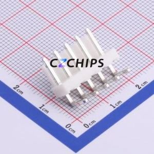 HX39601-5WAG Wire-to-Board Pin Header Bent Lead Through Hole,P=3.96mm Connector 1x5P 3.96mm Right Angle Insert VH - Product Image 1