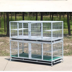Nouvelle cage à animaux empilable en tube carré galvanisé à 3 couches pour pigeon, poulet, <span class=keywords><strong>chat</strong></span>, chien et oiseau - Product Image 1