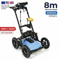 Detector de Radar de Penetración Terrestre Portátil ORIGINAL NUEVO, 8m de Profundidad, Detección de Agua a 5m, Localizador de Tuberías de Acero, Oro y Diamantes, IP66