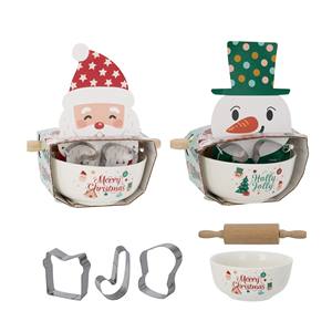 ENSEMBLE DE 5 USTENSILES DE CUISINE DE NOËL : BOLLES/COPOURSES/ROULETTE À PÂTE ASSORTIES - Product Image 1