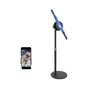 Proyektor kipas holografik 3D LED 256 16GB Android IOS Android tampilan Hologram HD penyangga Desktop kontrol aplikasi untuk iklan teks 2.5mm - Product Image 1