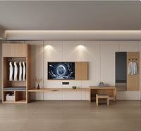 Modernes 3-Sterne Melamin-Sperrholz Modulares Leicht zu Montierendes Hotel-Suite-Möbelset
