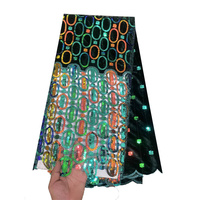Tissu africain en dentelle brodée à paillettes, dentelle en velours français pour accessoires de robe pour femmes 104V26090601
