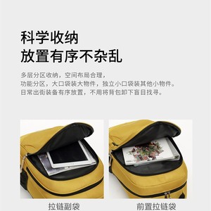 Men's Oxford Cloth <b>Backpack</b> <b>Large</b> Capacity 20-35L Detachable Straps For Business Travel Casual Use Student School Bag - Product Image 4