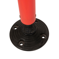 Poteau de signalisation routière flexible rouge, résistant aux UV, réfléchissant, résistant aux intempéries, pour allées et travaux routiers