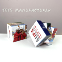 Impression personnalisée Logo Publicité 3x3 Rotation Casse-tête Cubes Jouet Cube de Vitesse Magique Sans Autocollant