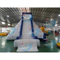 Toboggan aquatique gonflable personnalisé en gros, grande structure de jeu flottante pour piscine, lac, complexe hôtelier
