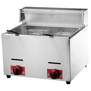 <span class=keywords><strong>Friteuse</strong></span> commerciale à <span class=keywords><strong>gaz</strong></span> en acier inoxydable, 1 cuve, 1 plaque - Product Image 3