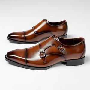 Zapatos Oxford de Cuero Genuino para Hombre, Estilo Italiano de Alta Gama, Hechos a Mano, para Boda, con Cierre Deslizante, Otoño, Ligeros, Bordados, Camuflaje - Product Image 4