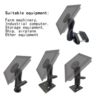 Support de tablette à rotule de 1,5 pouce avec base ronde à motif de trous de vis pour iPad et camions