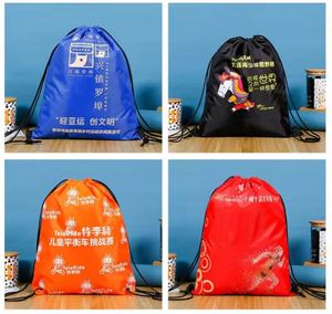 Sublimation String Nylon Waterproof Polyester Backpack Gym Sport Drawstring Bag With Logo - Product Image 5