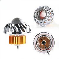 Phare de moto Cyclone Angel Eye LED avec réflecteur, multicolore, lampe de modification Devil Eye