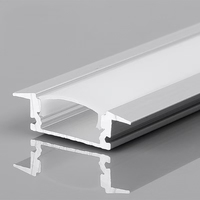 Profilé LED en alliage d'aluminium 17x7mm pour montage encastré, éclairage linéaire pour meubles de cuisine, bande lumineuse extrudée anodisée, garantie 5 ans
