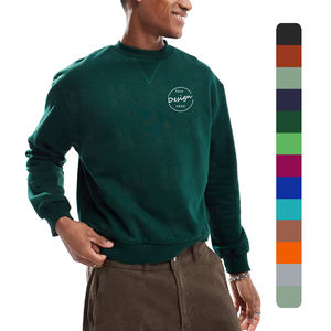 Sudadera de Cuello Alto de Felpa Francesa Ligera y Holgada para Hombre, Bordado Personalizado de Alta Calidad, Logotipo Serigrafiado - Product Image 1