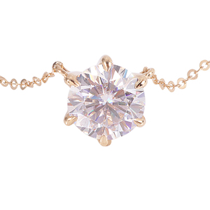 Fashion girl solitaire pendente della <span class=keywords><strong>collana</strong></span> 18k oro giallo moissanite del <span class=keywords><strong>diamante</strong></span> di fidanzamento regalo - Product Image 2