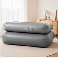 Canapé gonflable, lit d'appoint avec dossier et accoudoirs, pompe électrique, chaise longue pliable pour la maison, le camping, vente en gros OEM