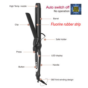 Bande de caoutchouc fluoré Bigoudi professionnel Fer <span class=keywords><strong>à</strong></span> friser en céramique Millions de soins capillaires aux ions négatifs - Product Image 3