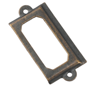 Rectangle Metal Card Holder Bronze 39x18mm For <b>Drawer</b> Wall Mounted Office Organizer - Product Image 5