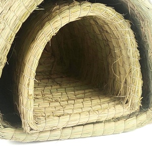 Tavşan el dokuma çim yuva tünel Pet ev kafesi, tavşan gine domuz kale, yatak, Habitat, tavşan çiğnemek oyuncak Hamster tünel .. - Product Image 3