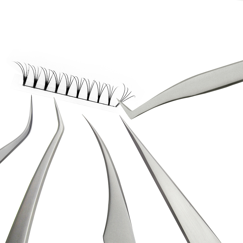 Quewel Custom 5 Pieces Laah Tweezers Set Wholesale Lashextensions Tweezers Popular Lash Tweezers