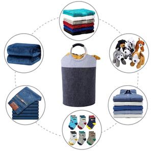2020 New Arrival Collapsible <strong>Large</strong> Foldable Basket Felt Laundry <strong>Hamper</strong> with 50L Capacity - Product Image 6