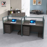 Modular Workstation Cubicle with Glass Partition/Shelf Modern Floating Desk Easy Assembly for Office/Call Center Use