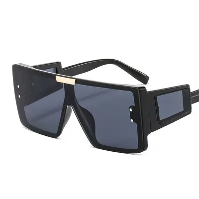 새로운 대형 프레임 선글라스 와이드 안경 다리 벨트 조각 현대 선글라스