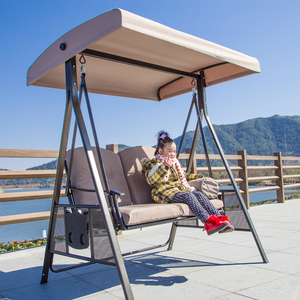 Ensemble de chaise balançoire économique banc suspendu de jardin extérieur avec auvent <span class=keywords><strong>hamac</strong></span> <span class=keywords><strong>deux</strong></span> <span class=keywords><strong>places</strong></span> pour adultes décor de cour - Product Image 1