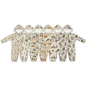 Vêtements d'automne pour bébés garçons et tout-petits : Combinaisons à capuche et hauts personnalisés, style cowboy du Sud-Ouest, vente en gros, collection Brothers - Product Image 5
