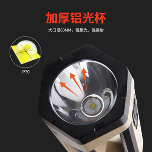 Multifunctional Dual <b>Light</b> Portable Lamp With Focus And <b>Flood</b> Lighting For Outdoor Use - Product Image 2