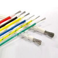 Câble en caoutchouc silicone tressé en fibre de verre de 2 mm, 4 mm, 6 mm, isolé, résistant à la chaleur jusqu'à 300 degrés, fil de cuivre haute température pour moteur