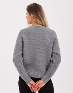 Pull en cachemire pur à 100 % pour femme, col rond, manches longues, tricoté plat, épais, respirant, anti-rides, décontracté pour l'hiver - Product Image 3