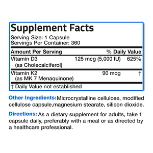 Capsules de Vitamine K2 D3 à Marque Privée OEM Sans Gluten pour des Os Sains et l'Amélioration du Système Immunitaire - Product Image 3