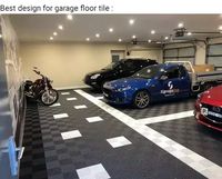 Revêtement de sol modulaire antidérapant pour garage de lavage de voiture Carreaux en plastique PVC à emboîtement rigide Surface de parquet moderne pour le drainage de stationnement de voiture