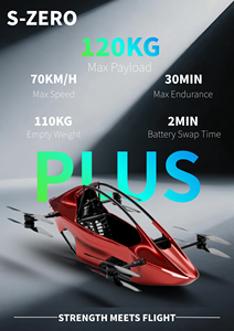 YIVTOL AI S-ZERO PLUS Nueva Capacidad de Carga 120KG 265LBS 140KM/H Vehículo Aéreo Ultraligero para una Persona, Auto/Moto Voladora EVTOL - Product Image 4