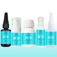 Kit de colle pour extensions capillaires ICE avec logo personnalisé, adhésif capillaire léger, imperméable et longue durée pour l'installation des extensions
