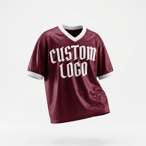 Maillot de football robuste en maille athlétique, col en <span class=keywords><strong>V</strong></span>, personnalisable, pour entraînement sportif intensif, vente en gros - Product Image 1