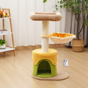 ต้นไม้แมวแบบการ์ตูน 4 ชั้น ทนทาน พร้อมเตียงและที่ลับเล็บ สำหรับแมวในบ้าน - Product Image 4