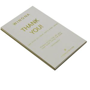 การ์ดขอบคุณรีไซเคิลแบบกำหนดเองเป็นมิตรกับสิ่งแวดล้อม ทำจากกระดาษอาร์ต พร้อมโลโก้ปั๊มฟอยล์สีทอง - Product Image 2