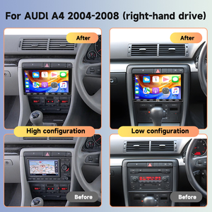 Hikity วิทยุสเตอริโอสำหรับรถยนต์ <span class=keywords><strong>Audi</strong></span> A4 2004-2008 9 ''<span class=keywords><strong>4</strong></span> + 64G แอนดรอยด์2 DIN autoradio Wireless CarPlay/Android Auto GPS WiFi เปียโนคีย์ - Product Image 5