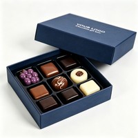 Boîte cadeau de luxe personnalisée pour chocolats et bonbons, imprimée en gros, avec emballage en encre de soja
