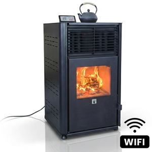Estufa Inteligente <span class=keywords><strong>de</strong></span> Doble Combustible con Control WiFi 2026 - Chimenea <span class=keywords><strong>de</strong></span> Calefacción Interior para Leña y <span class=keywords><strong>Pellets</strong></span> con Control por Aplicación - Product Image 6
