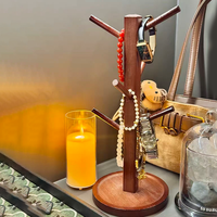 Support moderne en bois en forme d'arbre pour tasses et séchoir à vaisselle, idéal pour le rangement de tasses, verres et tasses à thé dans la cuisine ou lors de fêtes