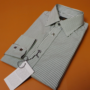 Camicia su Misura MTM Slim Fit per Uomo, Camicia Formale Blu a Righe, 100% Cotone, Manica Lunga - Product Image 1