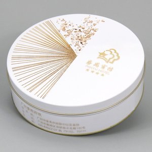 Индивидуальная индивидуальная круглая белая металлическая коробка для печенья, производство жестяных коробок - Product Image 2