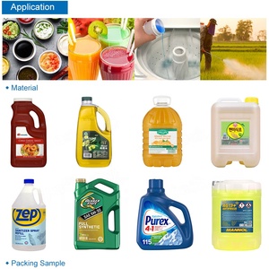 Machine de remplissage de bidons de <span class=keywords><strong>5</strong></span> <span class=keywords><strong>litres</strong></span> et de 25 <span class=keywords><strong>litres</strong></span> pour liquides visqueux, tel que diluant pour peinture, fluide acide, engrais, avec transmission par engrenages pour contenants en verre - Product Image 2