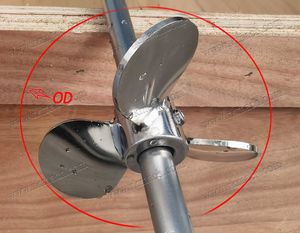 <span class=keywords><strong>ใบพัด</strong></span>เรือขนาด 8 นิ้ว 200 มม. สำหรับผสมของเหลวและน้ำมัน แบบหมุนขวา รูขนาด 15 มม. (สำหรับเพลาขนาด 15 มม.) - Product Image 2