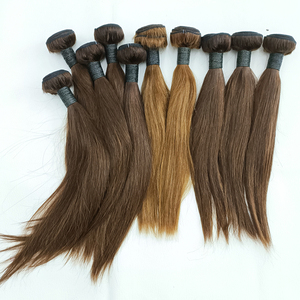 Letsfly 10A estensione dei <span class=keywords><strong>capelli</strong></span> colorati <span class=keywords><strong>capelli</strong></span> umani cuticola vergine allineata marrone scuro <span class=keywords><strong>oro</strong></span> marrone <span class=keywords><strong>capelli</strong></span> di colore 10-16 pollici - Product Image 4