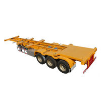Semi-remorque châssis porte-conteneurs squelette 3 essieux 40 pieds 20 pieds pour tracteur, prix usine, vente chaude